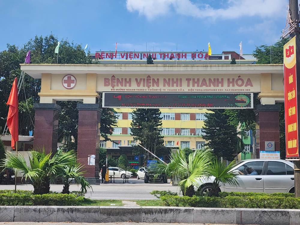 Benh vien Nhi Thanh Hoa, noi vua xay ra su viec mot benh nhi 18 thang bi tu vong. Anh: Minh Hoang