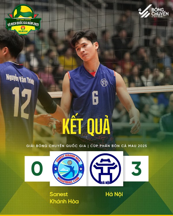 Bat ngo xay ra khi Sanest Khanh Hoa thua Ha Noi 0-3. Anh: Bong chuyen Viet Nam
