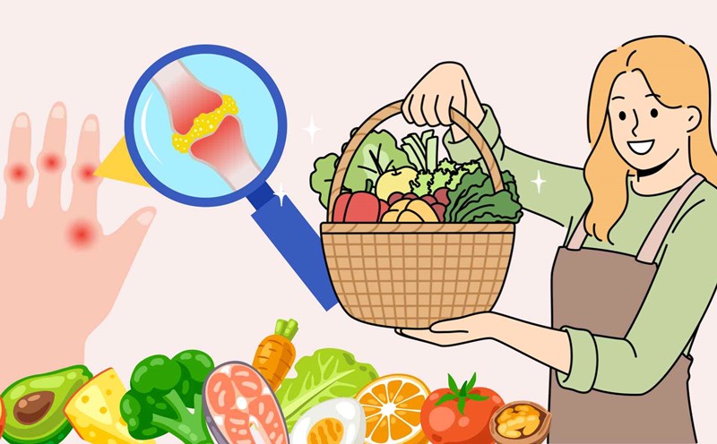 Diet can help stabilize uric acid. Graphics: Ha May