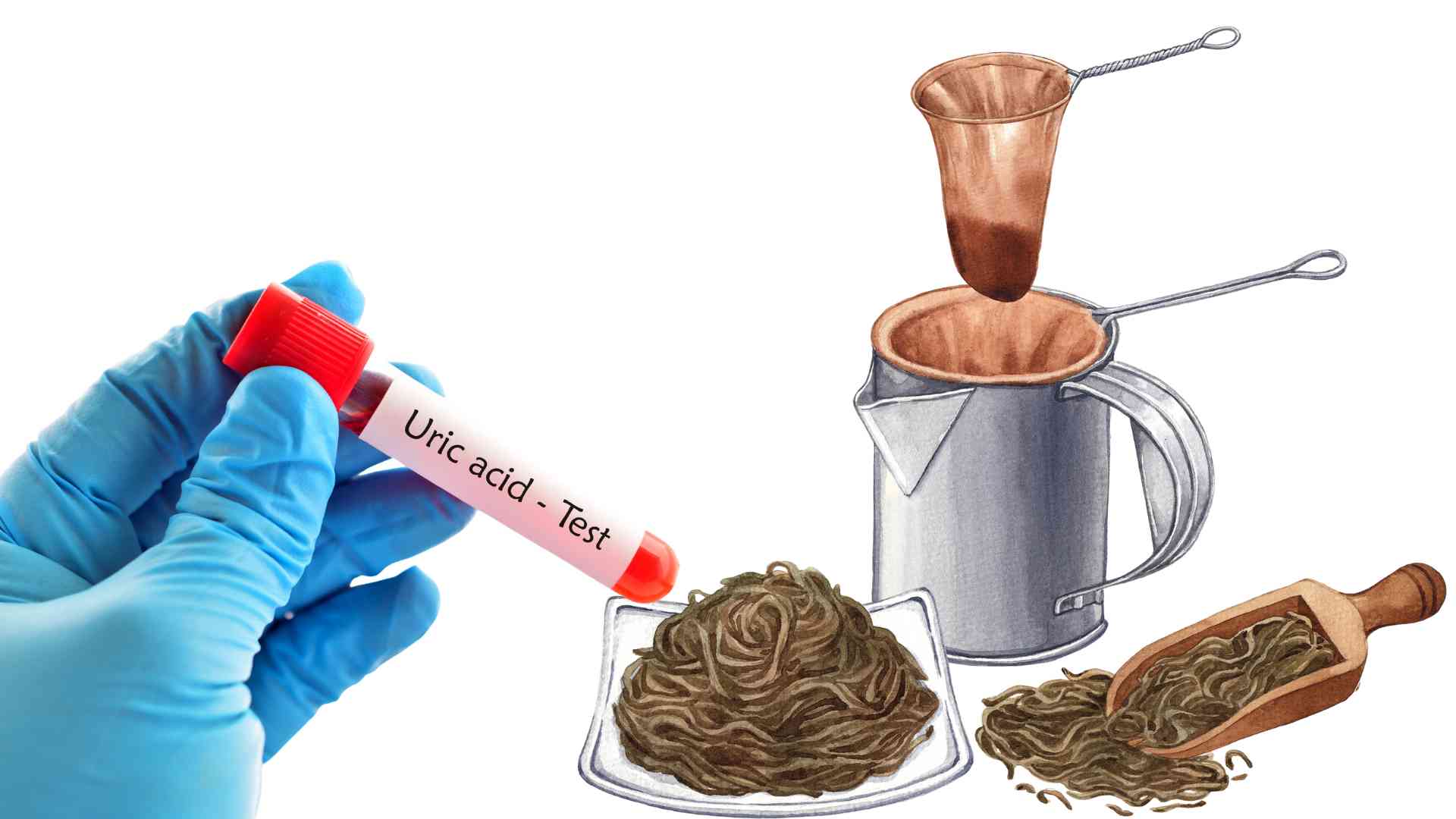 Refrigerated tea can prevent uric acid from spiking. Graphics: Ha May