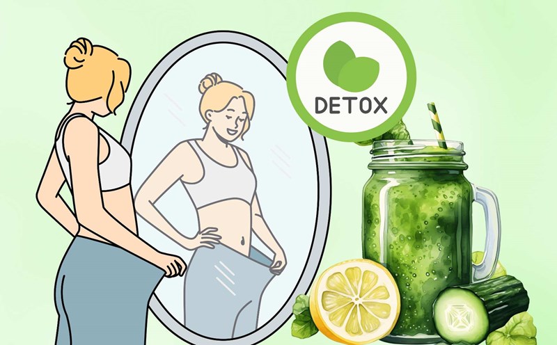Lose weight quickly in 1 week with simple detox water. Graphic photo: Hoang Loc