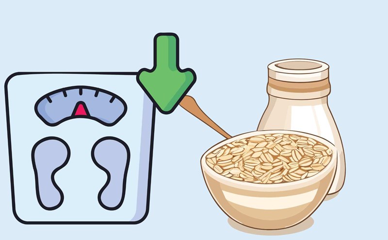 Oatmeal is an effective weight loss food. Graphic photo: Hoang Loc