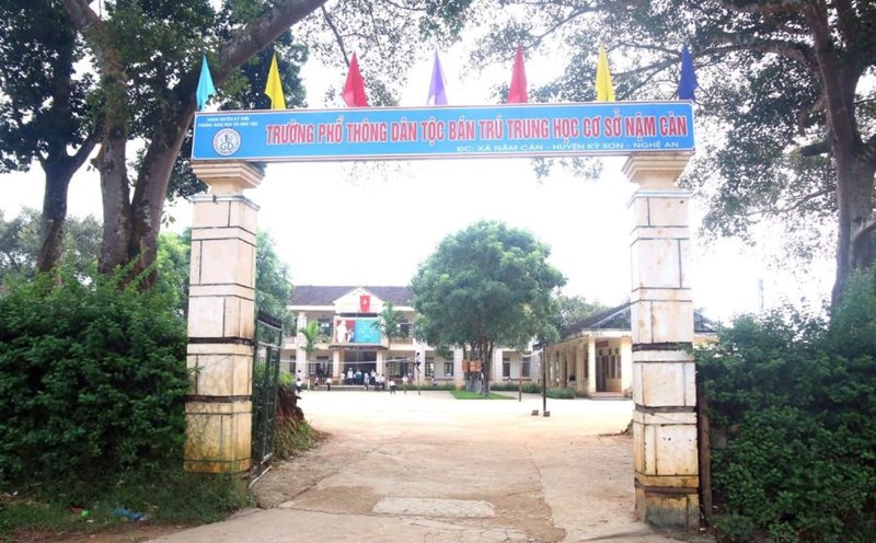 Nam Can Boarding Primary and Secondary School for Ethnic Minorities (Nghe An), where a teacher with cancer still has to be seconded. Photo: Ngoc Anh