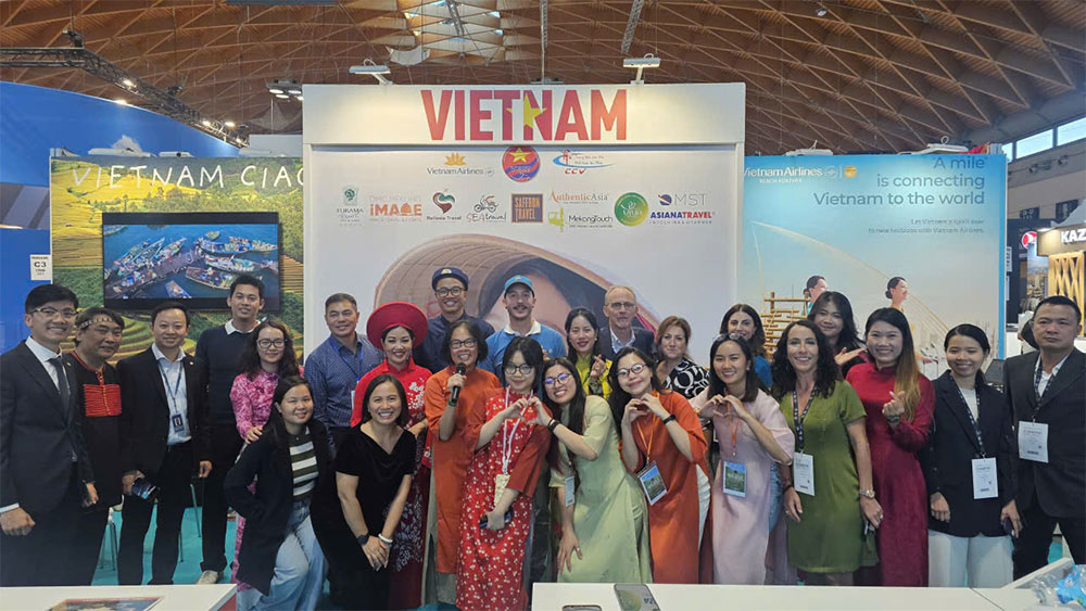 Vietnamese representatives at Rimini Tourism Fair, Italy. Photo: Hang Nguyen