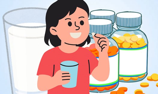 Những loại thuốc và thực phẩm bổ sung cần tránh dùng chung với sữa. Đồ họa: Thiện Nhân