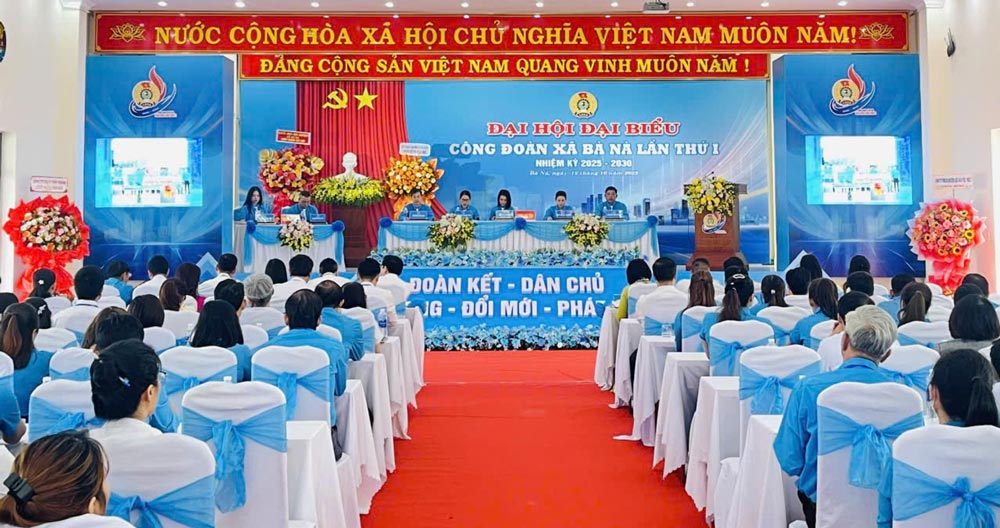 Le syndicat de la commune de Ba Na a Da Nang organise le premier Congres du syndicat pour le mandat 2025-2030. Photo : Phan Ha