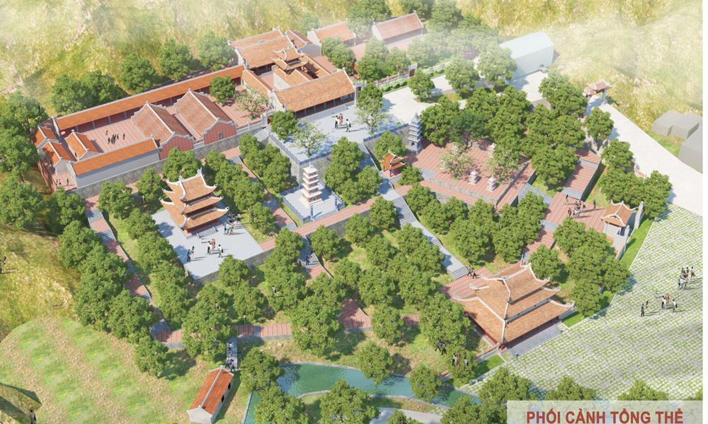 Ham Long寺(Bac Ninh省)の国家遺跡の修復・修復プロジェクトの全体像。写真:Thuan Thao