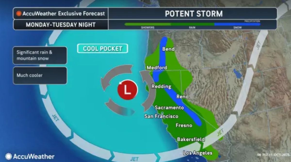 Du bao khong khi lanh do anh huong cua bao. Anh: AccuWeather