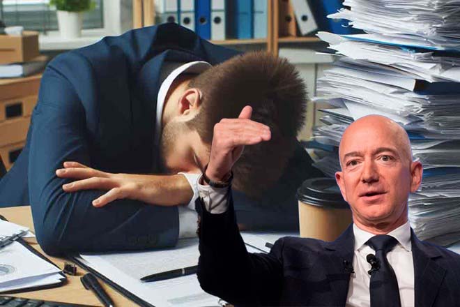 Jeff Bezos는 스트레스가 열심히 일해서 오는 것이 아니라 통제할 수 있는 문제에 대한 지연에서 비롯된다고 생각합니다. 그래픽: Cat Tien