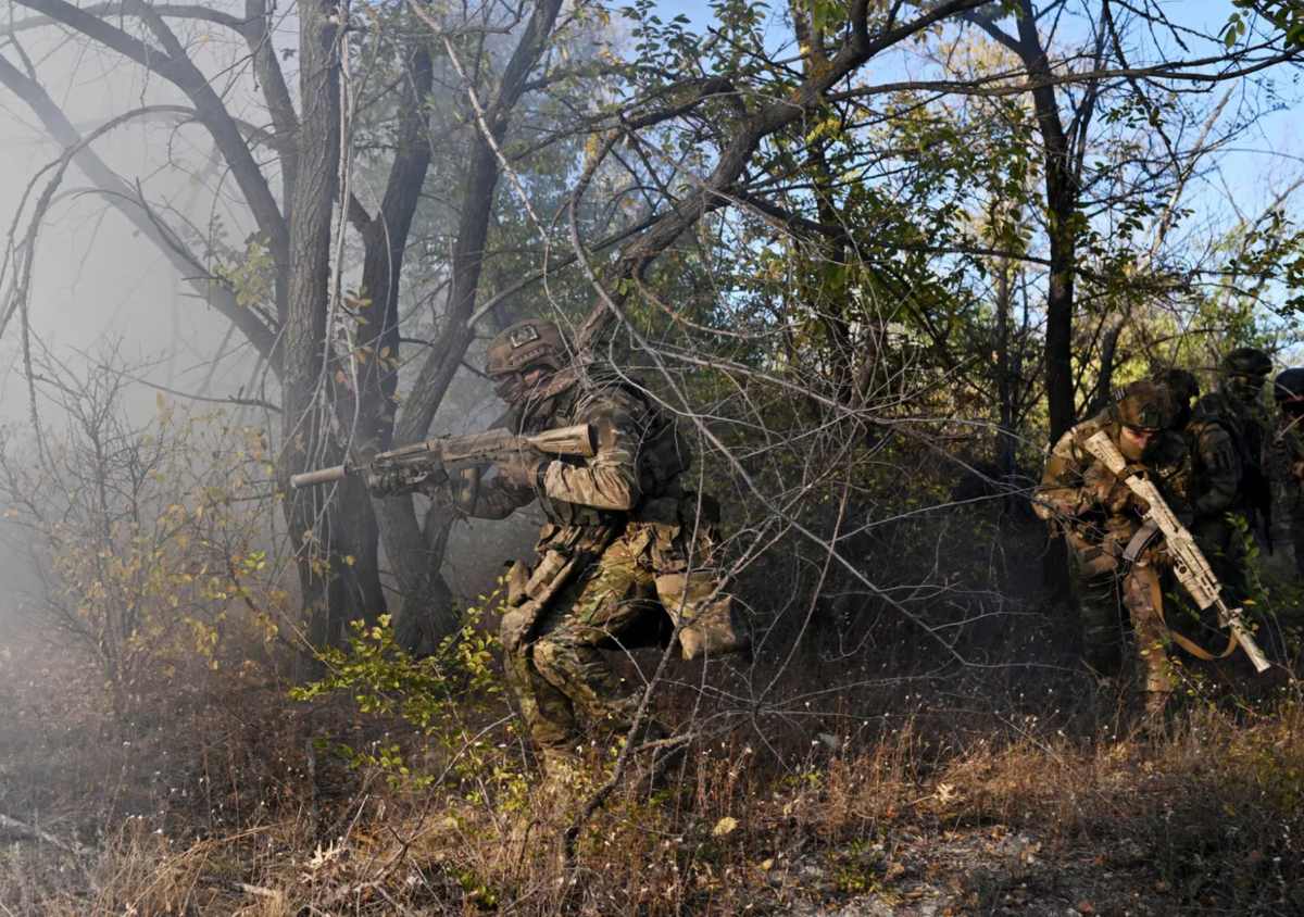 Binh si Nga tai khu vuc tac chien quan su dac biet o Ukraina. Anh: Sputnik