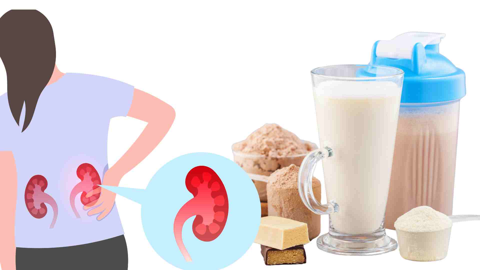 Protein-rich drinks can affect the kidneys. Graphics: Ha May