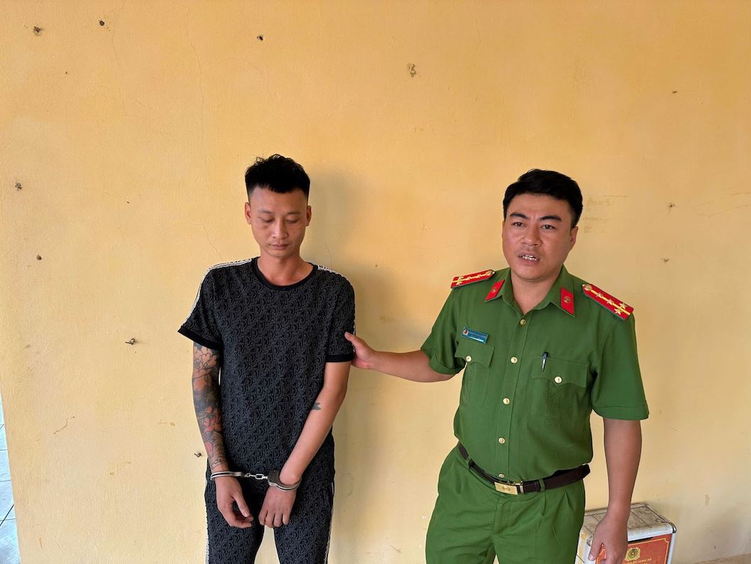 El sujeto Do Van Vuong en la comisaria. Foto: Policia Provincial de Hung Yen