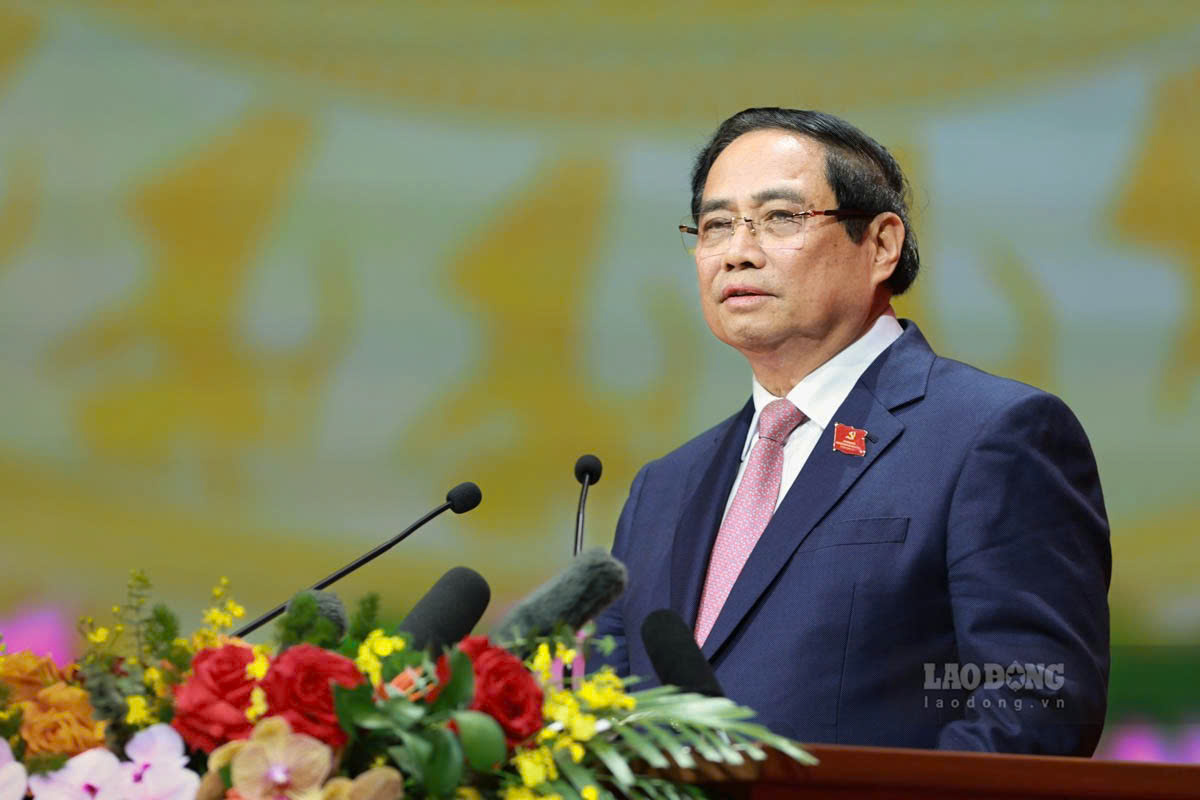 Politburo member and Prime Minister Pham Minh Chinh emphasized the spirit of how to select cadres with virtue, strength, and talent. Photo: Hai Nguyen