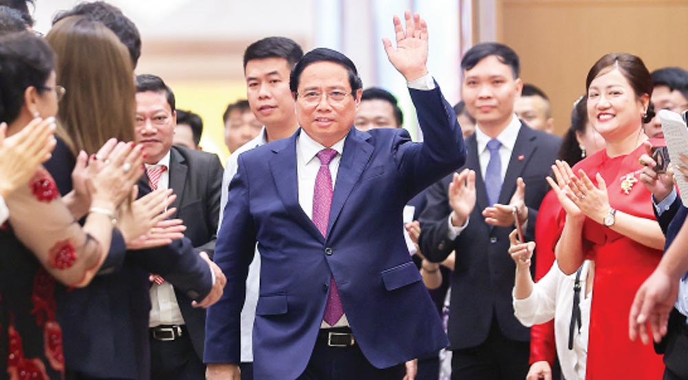 Politburo member and Prime Minister Pham Minh Chinh at the conference to meet with businesses, on the afternoon of August 30, 2025. Photo: VGP Smart businessman