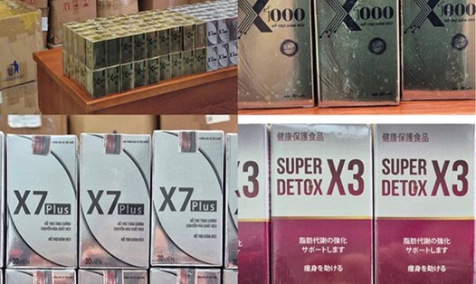 Các sản phẩm giảm cân của Ngân 98 chứa chất cấm, gây nguy hại cho sức khỏe. Ảnh: Công an TPHCM