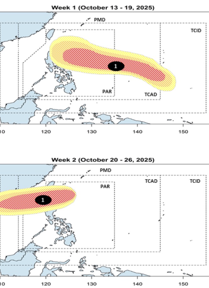 Du bao bao so 12 tren Bien Dong se hinh thanh vai ngay toi. Anh: PAGASA 