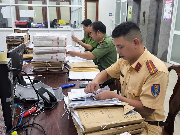 La policia intensifica las multas frias y la vigilancia del trafico. Foto: Policia de Dong Nai