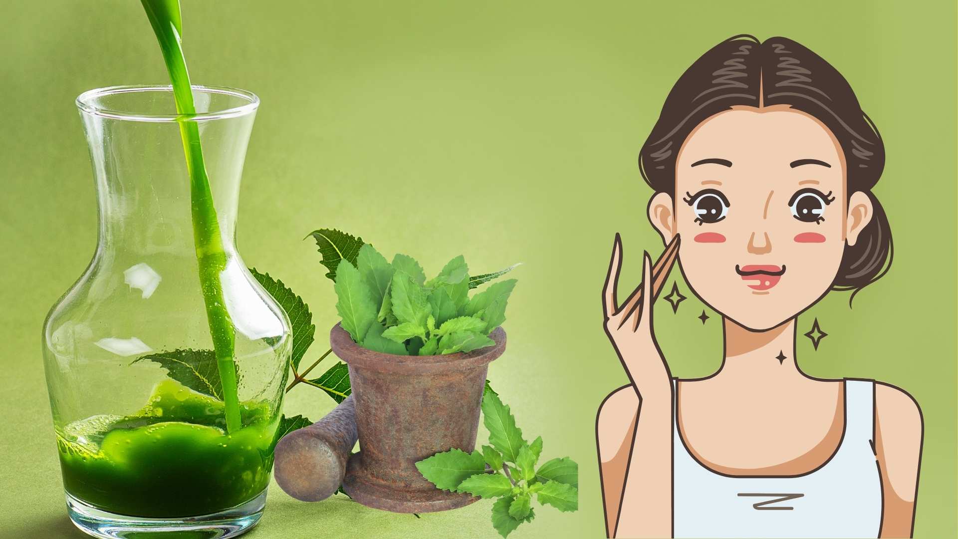 Neem va tulsi – bo doi thao moc giup cham soc da khoe dep trong mua mua. Do hoa: Minh Hoang