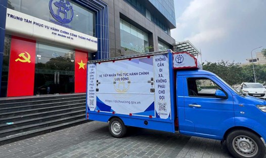 Xe Dịch vụ công lưu động. Ảnh: Trung tâm Phục vụ hành chính công TP Hà Nội