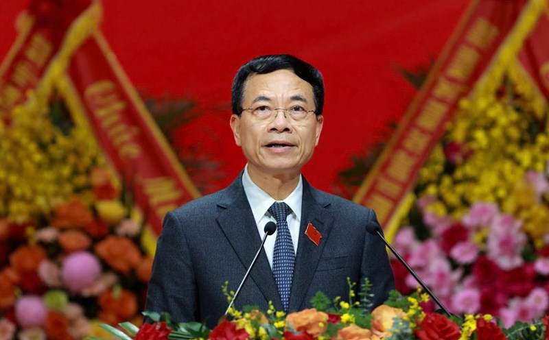 Member of the Party Central Committee, member of the Government Party Executive Committee, Minister of Science and Technology Nguyen Manh Hung. Photo: Hai Nguyen