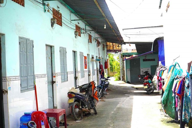 Mot khu nha tro tai phuong Tan Trieu, tinh Dong Nai vang cong nhan lao dong thue o. Anh tu lieu: HAC 