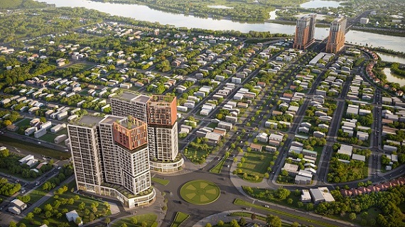Cora Tower voi vi tri chien luoc ngay trung tam do thi Sun NeO City. Anh: Sun Property