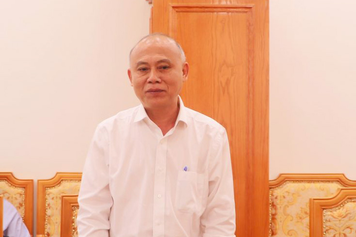 Mr. Pham Hai Duong - Deputy General Director of Vietnam Rubber Industry Group spoke at the meeting. Photo: Lai Chau Provincial People's Committee