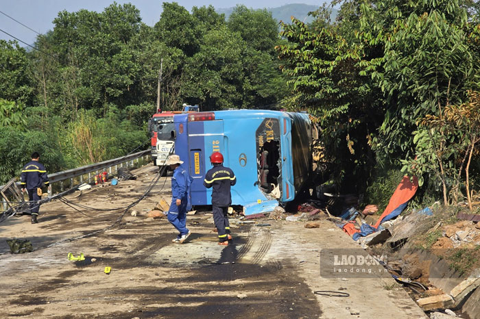 Vu tai nan tren Tinh lo 172 khien 3 nguoi thuong vong. Anh: Van Duc
