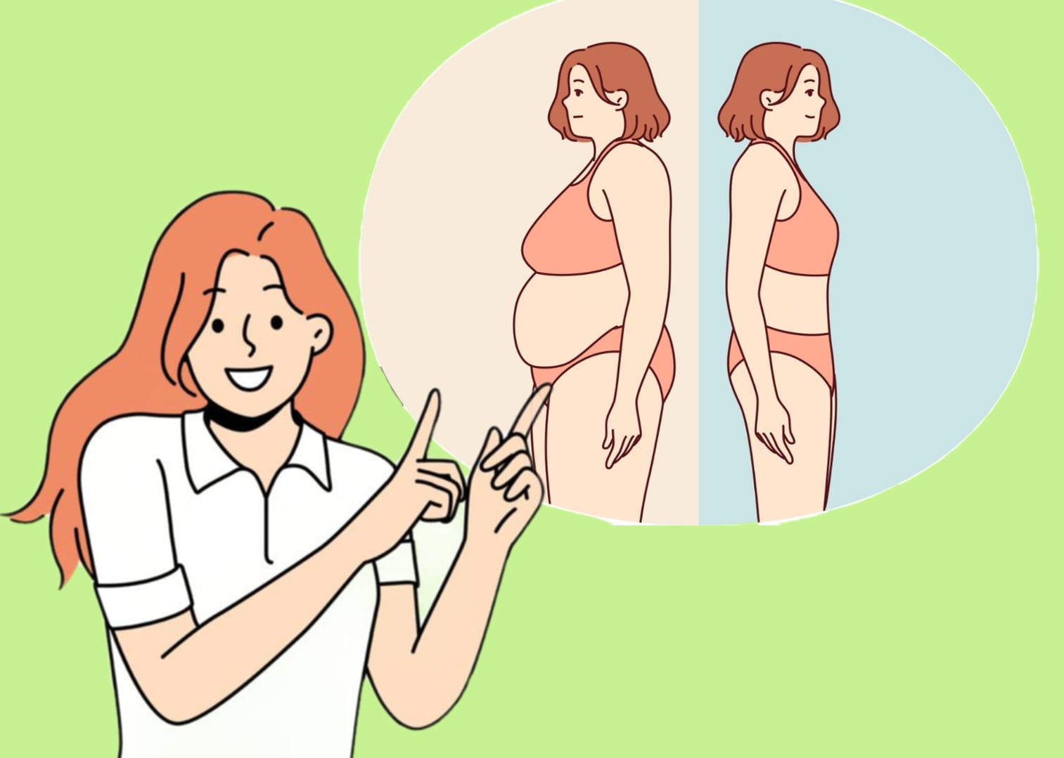 effectively burn belly fat in 1 month with just 3 simple habits. Graphics: Phuong Thao