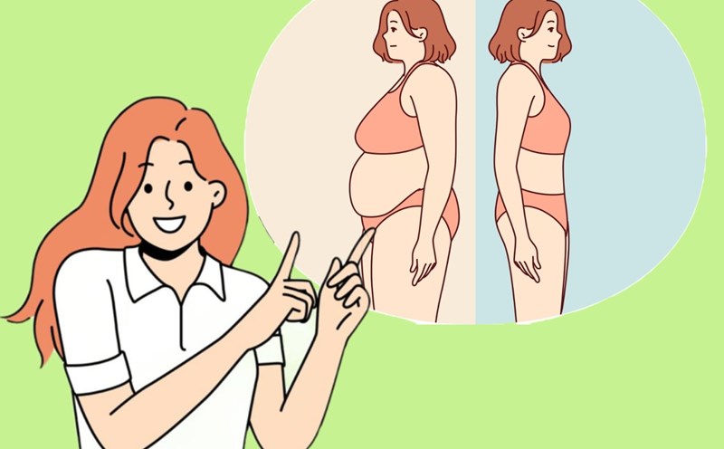 effectively burn belly fat in 1 month with just 3 simple habits. Graphics: Phuong Thao
