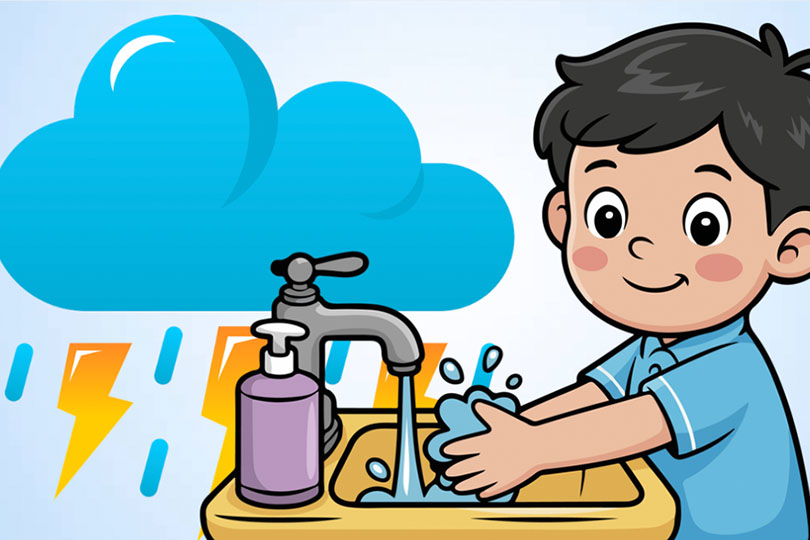 The importance of personal hygiene during the rainy season. Graphics: Thien Nhan