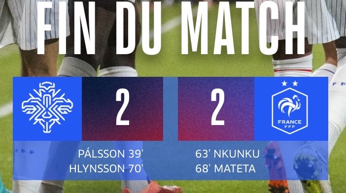 France shared points with Ireland on a day without Mbappe. Photo: French Federation of Labor