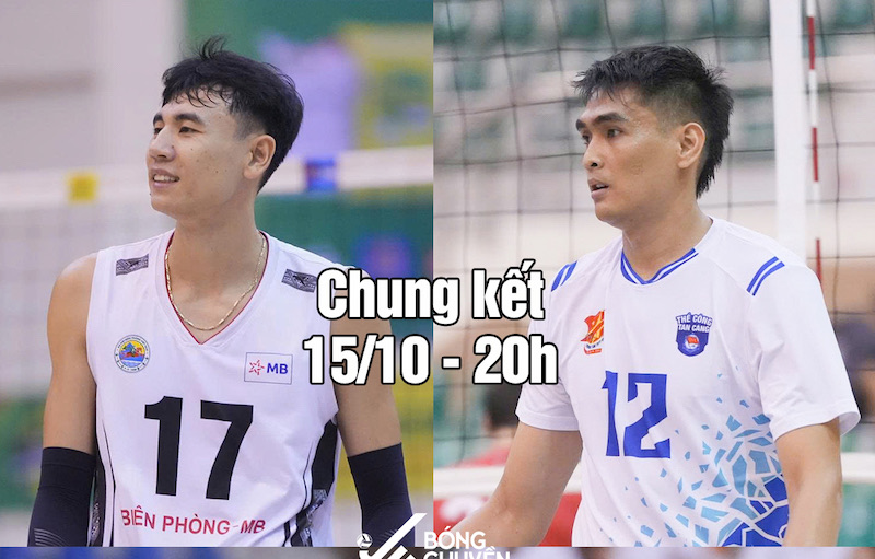 The Cong Tan Cang gap Bien Phong o chung ket giai bong chuyen quoc gia. Anh: VFV