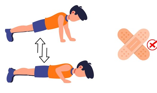 Chống đẩy đúng cách giúp tăng sức mạnh. Đồ họa: Hạ Mây