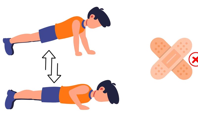 Proper push-ups help increase strength. Graphics: Ha May