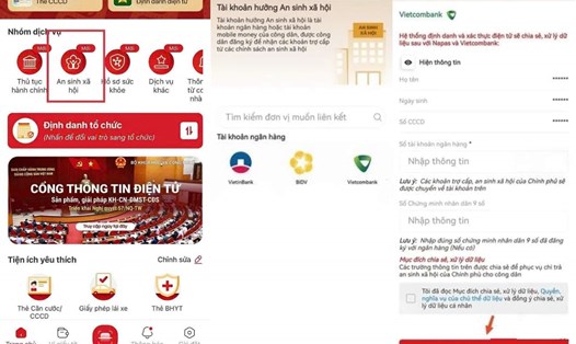 Rà soát tài khoản ngân hàng của người dân trên VNeID để làm sạch phục vụ chi trả an sinh xã hội. Ảnh: Phạm Đông