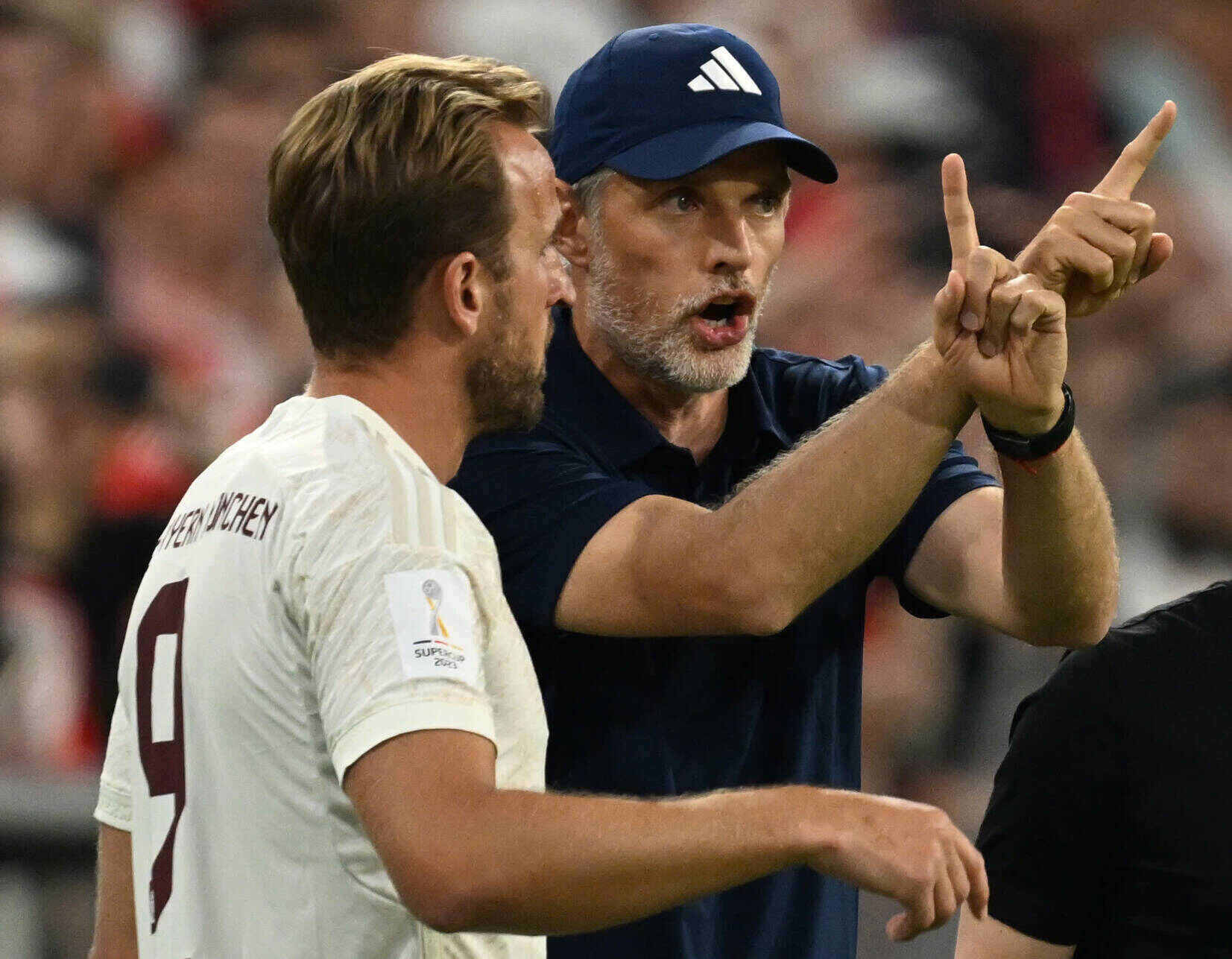 Harry Kane va Tuchel khi con o Bayern Munich. Anh: AFP