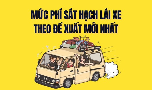 Đề xuất mức phí sát hạch lái xe mới. Đồ họa: TRà My