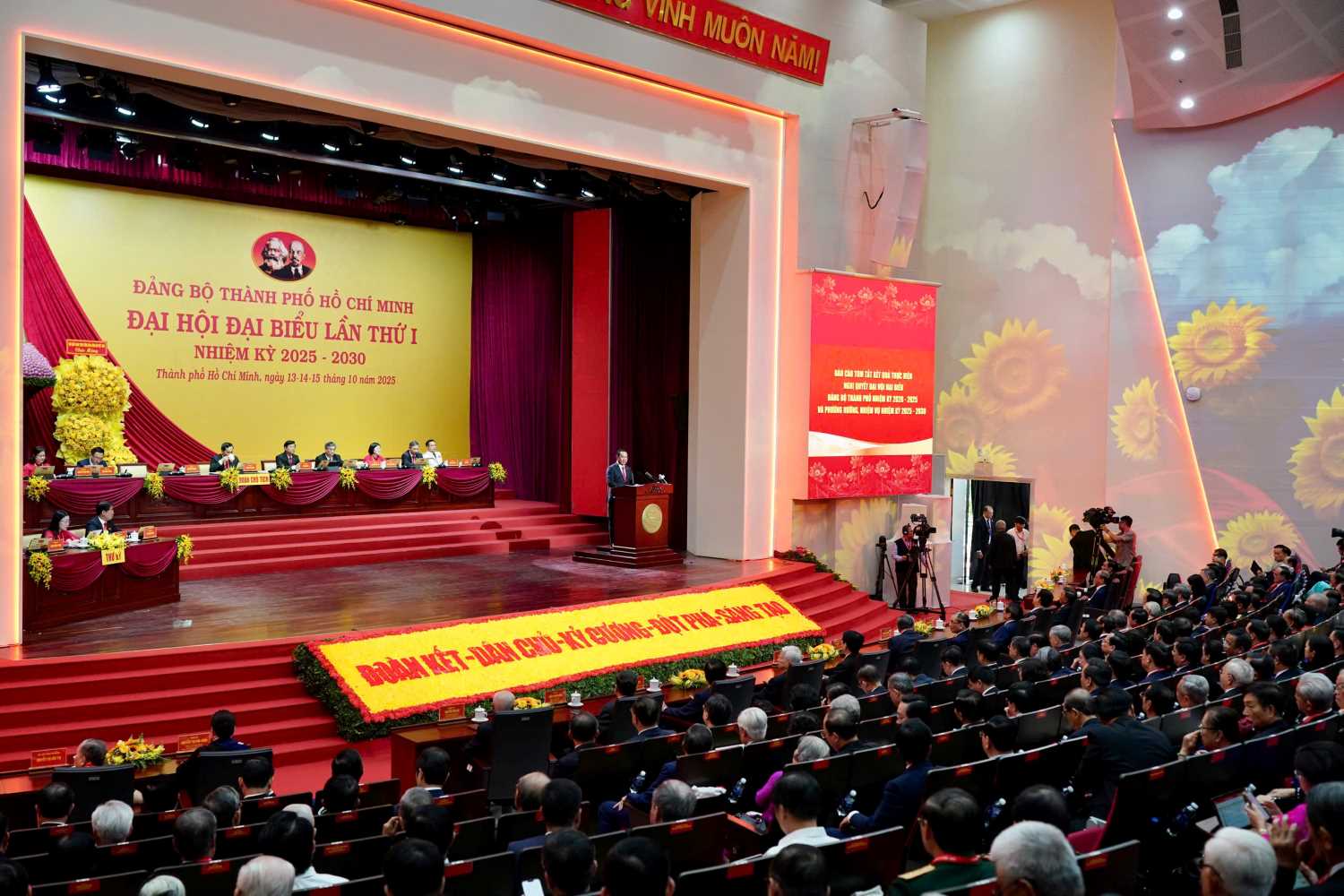 Toan canh Dai hoi dai bieu Dang bo TPHCM nhiem ky 2025 - 2030. Anh: Ban To chuc Dai hoi