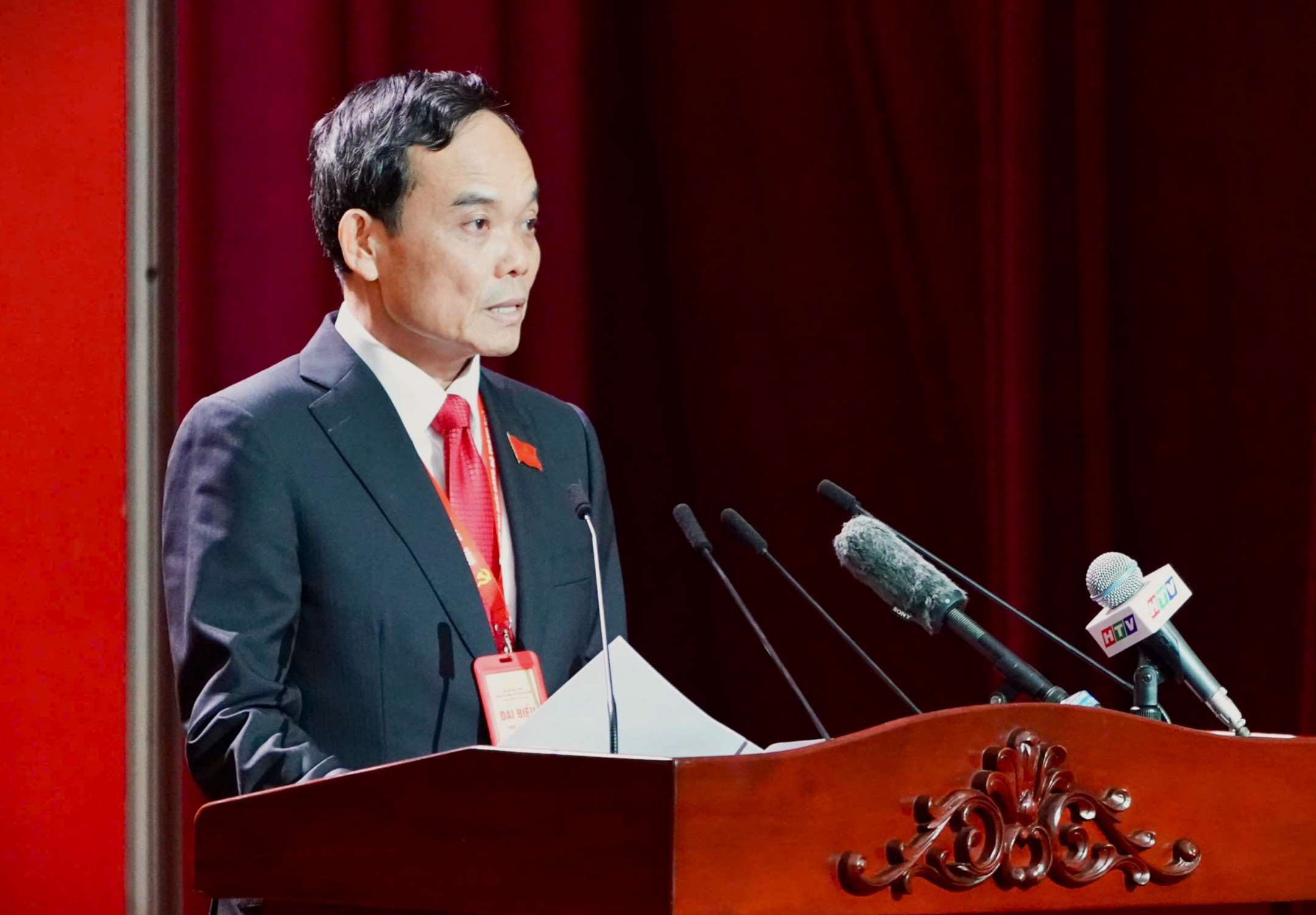 Ho Chi Minh City Party Secretary Tran Luu Quang delivered the opening speech at the Congress. Photo: Congress Organizing Committee