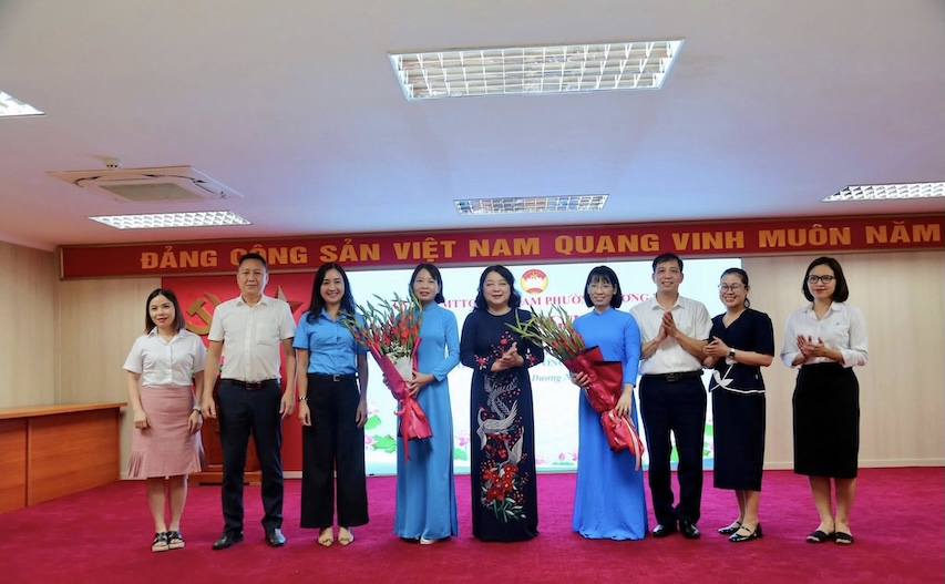 The Duong Noi Ward Trade Union was officially launched. Photo: CDP