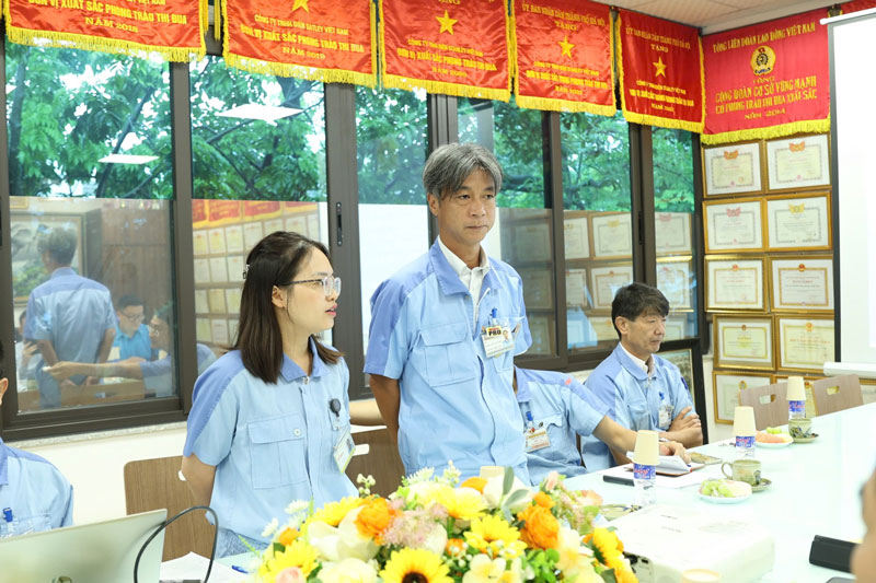 Ong Maruyama Tsuyoshi - Tong Giam doc Cong ty TNHH Dien Stanley Viet Nam bay to tin tuong 100% vao to chuc Cong doan. Anh: KIEU VU