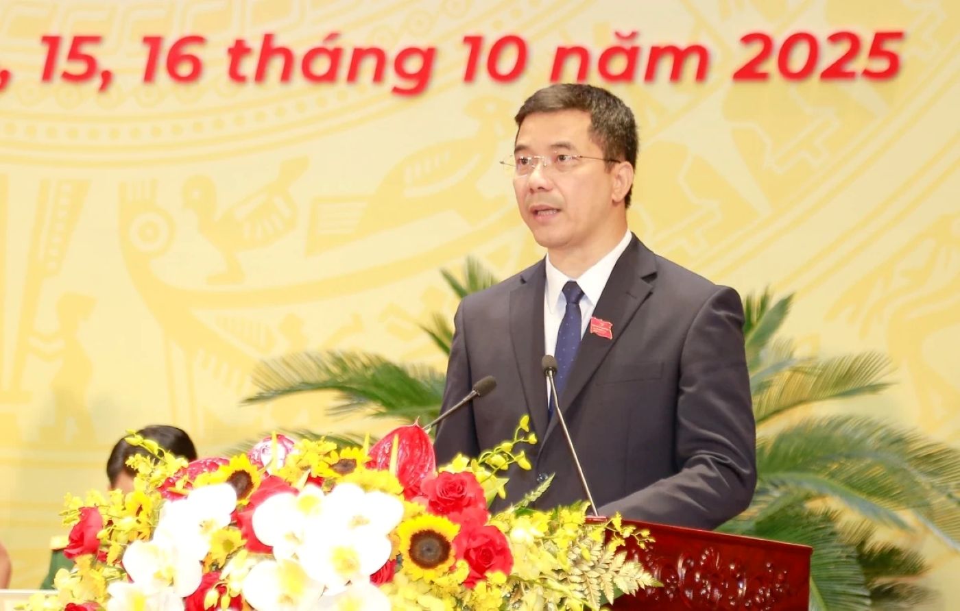 Dong chi Nguyen Hong Phong - Pho Bi thu Thuong truc Tinh uy Thanh Hoa phat bieu. Anh: Xuan Hung