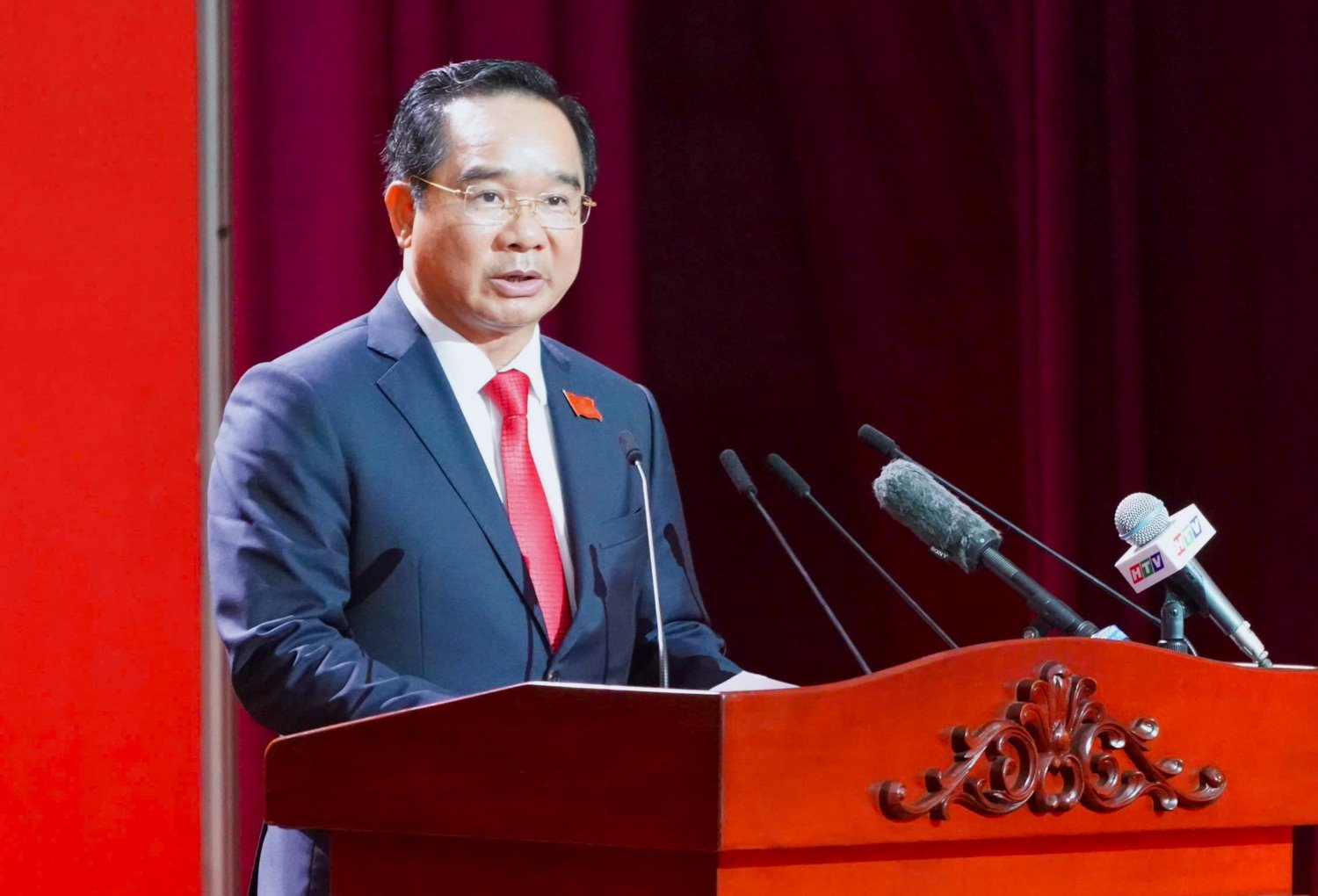 Chairman of Ho Chi Minh City People's Committee Nguyen Van Duoc spoke at the Congress. Photo: Congress Organizing Committee
