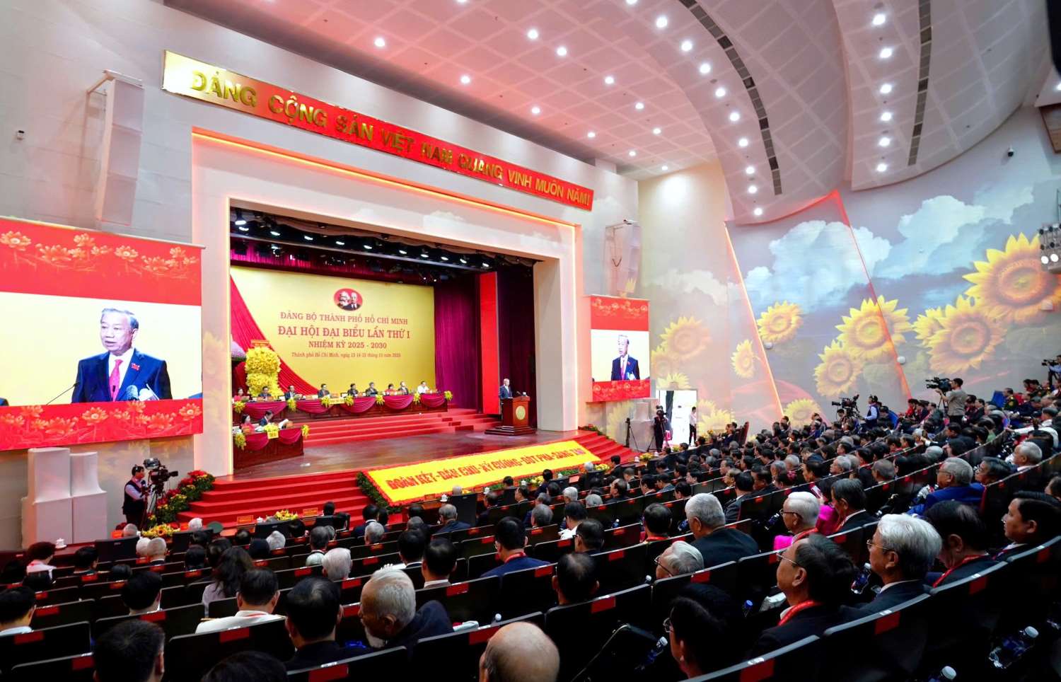 Toan canh Dai hoi dai bieu Dang bo TPHCM nhiem ky 2025 - 2030. Anh: Ban To chuc Dai hoi