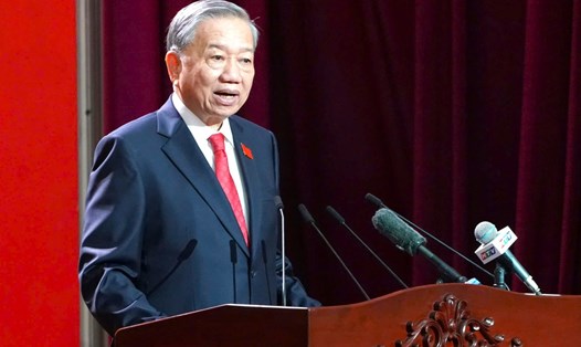 Tổng Bí thư Tô Lâm phát biểu tại Đại hội đại biểu Đảng bộ TPHCM nhiệm kỳ 2025 - 2030.  Ảnh: Ban Tổ chức Đại hội