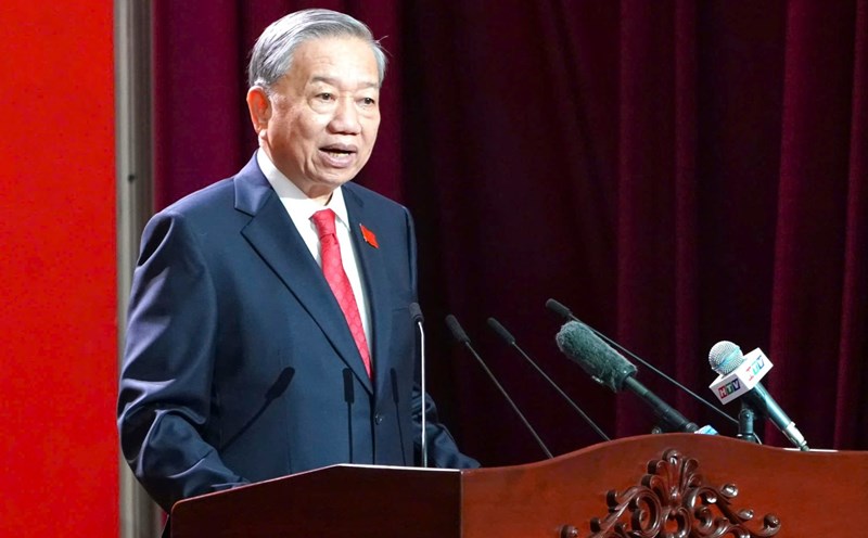 General Secretary To Lam speaks at the Ho Chi Minh City Party Congress for the 2025 - 2030 term. Photo: Congress Organizing Committee