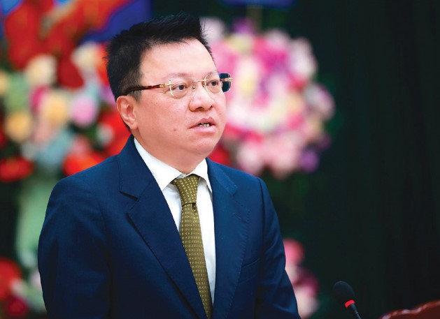 Ong Le Quoc Minh - Uy vien Trung uong Dang, Tong Bien tap Bao Nhan Dan, Chu tich Hoi Nha bao Viet Nam. Anh: HAI NGUYEN