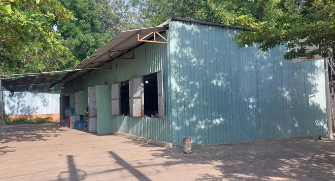 Phong hoc quay ton o Truong Tieu hoc An Son, phuong Long Nguyen, TPHCM. Anh: Duong Binh