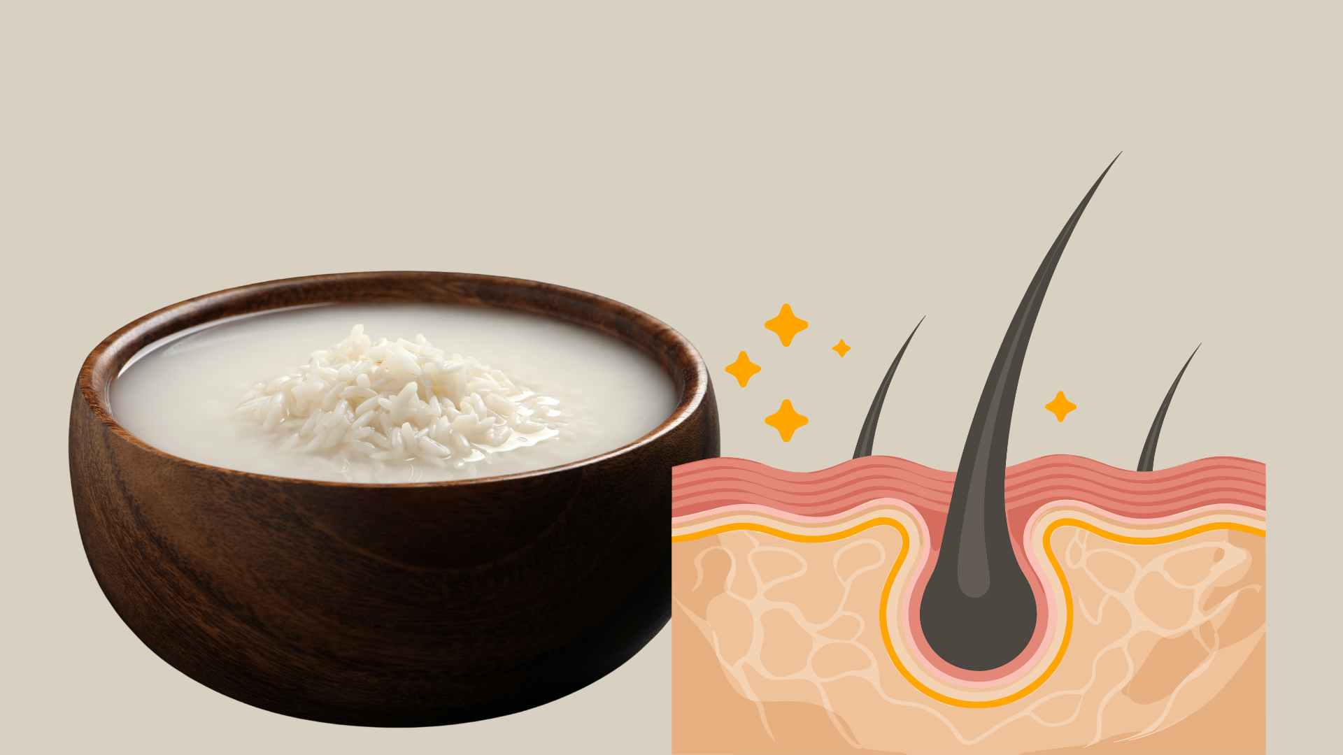 米水は髪の成長を効果的に刺激するのに役立ちます。グラフィック写真: Hoang Loc